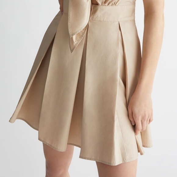 Escada Sport Rudy Skirt Medium Beige Khaki Cotton Pleated Cargo Safari Pockets M - Picture 1 of 14